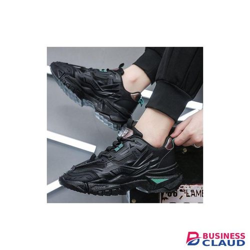 Banagat Men Comfortable Gentle Casual Running Lace-up Sneakers Outdoor Sport Shoes Black