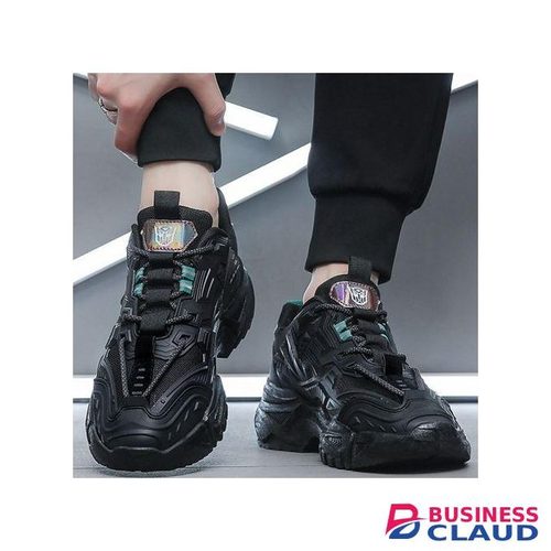Banagat Men Comfortable Gentle Casual Running Lace-up Sneakers Outdoor Sport Shoes Black