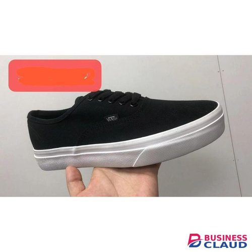Canvas black white double sole