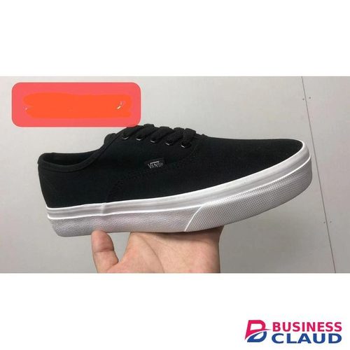 Canvas black white double sole
