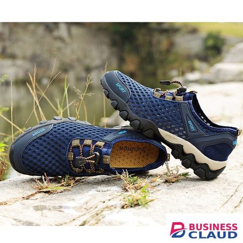 Waanzilish Mens Sneakers Shoes Outdoor Hiking Shoes Non-slip Sports Shoes Breathable Blue