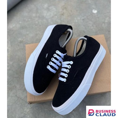 Canvas Shoes Corduroy White Sole Unisex in Kahawa-wendani
