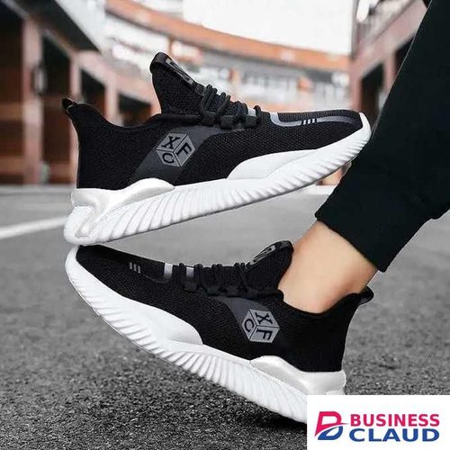 Men's Fashion Sneakers Breathable Lightweight Sneakers Sports Shoes-Black