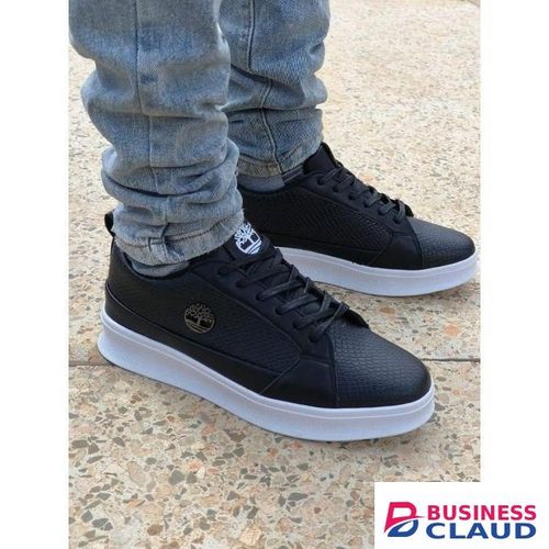 Men's Premium Leather Casual Sneakers black
