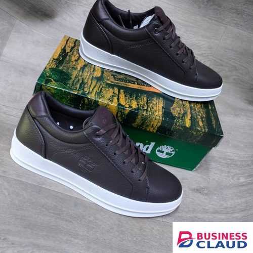 Men’s Premium Brown Leather Sneakers – Casual & Smart Wear