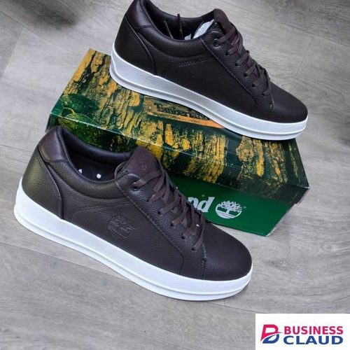 Men’s Premium Brown Leather Sneakers – Casual & Smart Wear