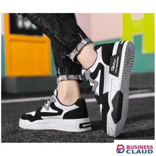 BLWOENS Men's Sneakers Casual Shoes Comfortable Sneakers Classic Lace-up Shoes- Black