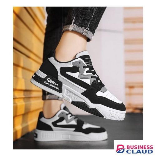 BLWOENS Men's Sneakers Casual Shoes Comfortable Sneakers Classic Lace-up Shoes- Black