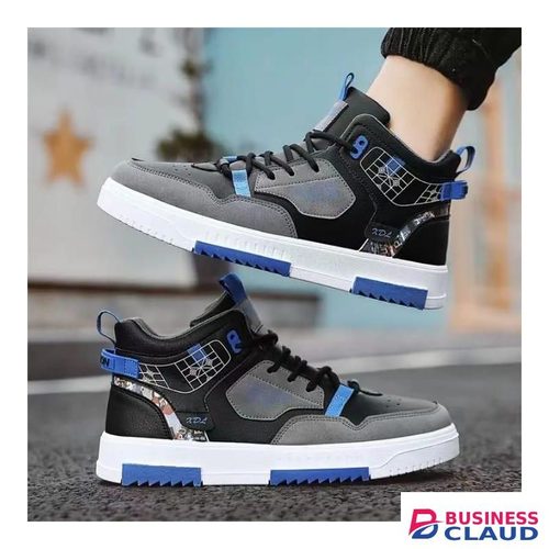 Fashionable and comfortable kace-up anti-slip light weight men sneakers