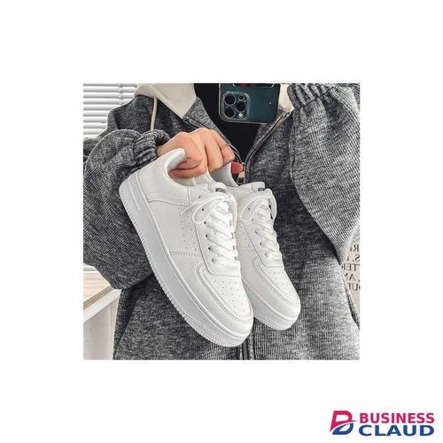Banagat Men's Comfortable Gentle Casual Sport Running Sneakers Shoes Solid White in 1
