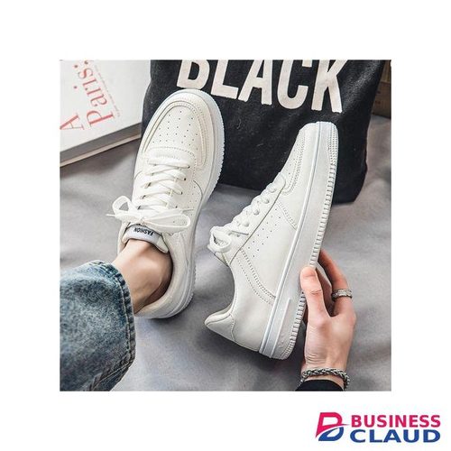 Banagat Men's Comfortable Gentle Casual Sport Running Sneakers Shoes Solid White
