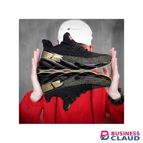 ALagzi 2025 Mens Casual Noble Shoes Running Sneakers - Black/Gold