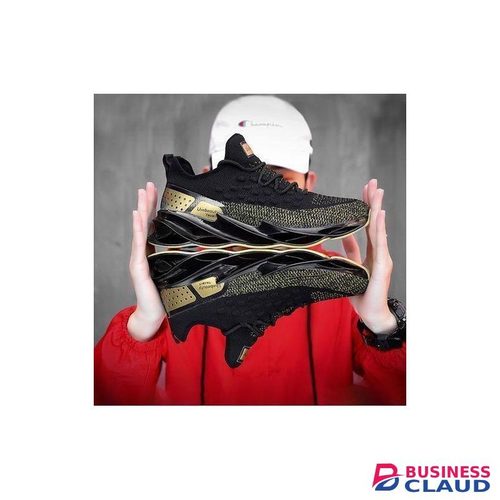 ALagzi 2025 Mens Casual Noble Shoes Running Sneakers - Black/Gold