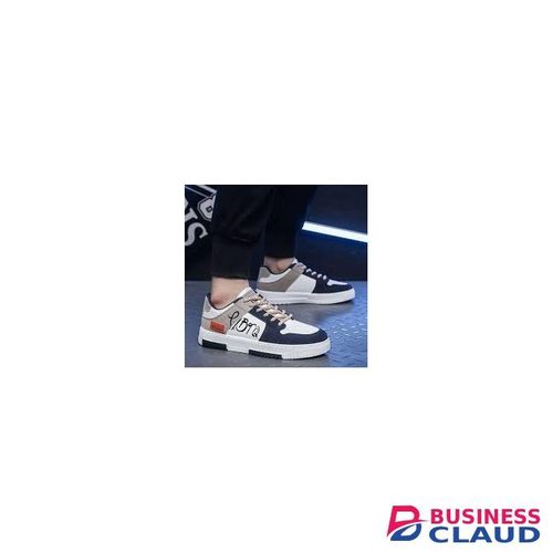 Men's Trendy Casual Sneakers White/Blue-EU 43