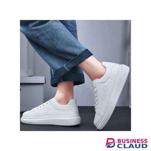 Men's Comfortable Gentle Outdoor Casual Sport Sneakers Running Skateboard Shoes White