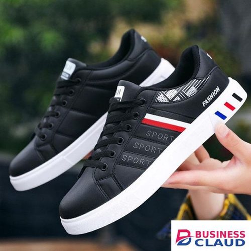AIDAILU Men Sneakers Causal Breathable Male Classics Sport Board Shoes Walking Shoes - Black in 1