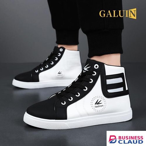 Top GALUIN Men's High Top Casual Sneakers - Black in Kahawa-wendani
