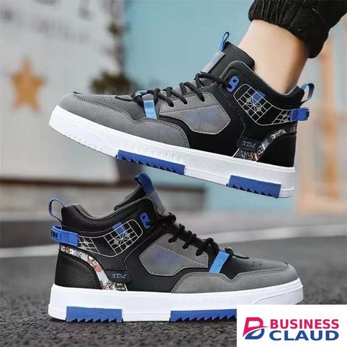 Fashionable lace up comfortable anti-slip light weight men sneakers in Kahawa-wendani