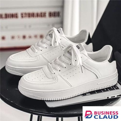 GALUIN Men's Slip On Sneakers Driving Shoes - White/Black
