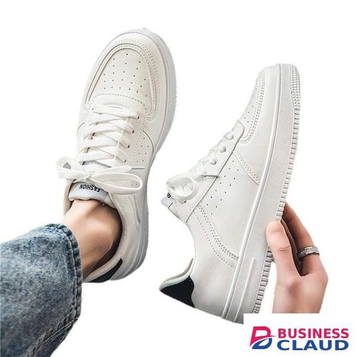 GALUIN Men's Slip On Sneakers Driving Shoes - White/Black