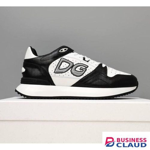 D&G Unisex Trendy Casual Sneakers – Black & White Stylish DG Sports Shoes