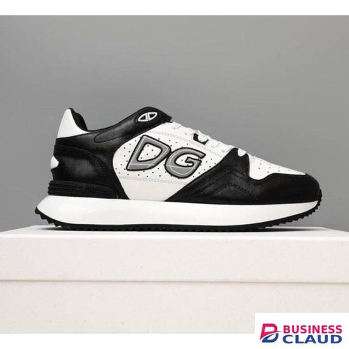 D&G Unisex Trendy Casual Sneakers – Black & White Stylish DG Sports Shoes