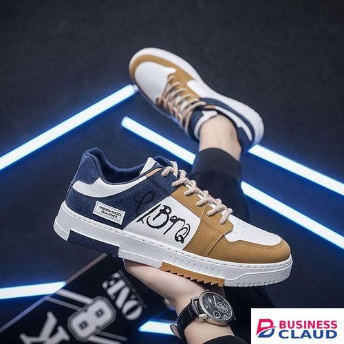 AIDAILU Men's Trendy Sneakers Board Shoes Sport Shoes Running Outdoor - Yellow/Blue in Kahawa-wendani