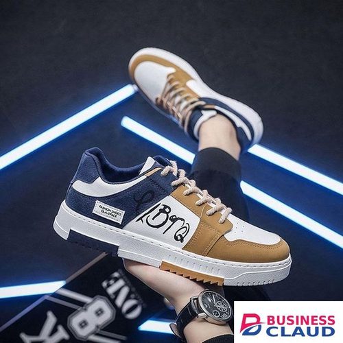 AIDAILU Men's Trendy Sneakers Board Shoes Sport Shoes Running Outdoor - Yellow/Blue in Kahawa-wendani