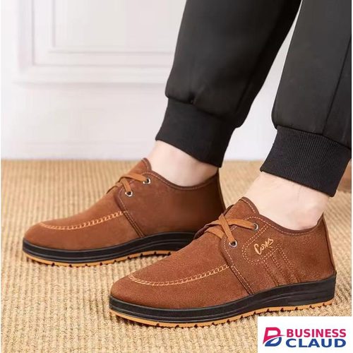 Men Casual Shoes Breathable Loafers Sneakers Comfortable Flat Handmade Retro Leisure Loafers Shoes Boy Shoes in Kahawa-wendani