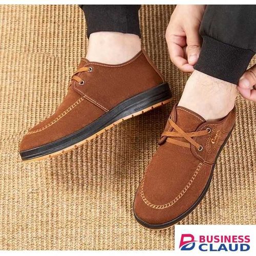 Men Casual Shoes Breathable Loafers Sneakers Comfortable Flat Handmade Retro Leisure Loafers Shoes Boy Shoes in Kahawa-wendani
