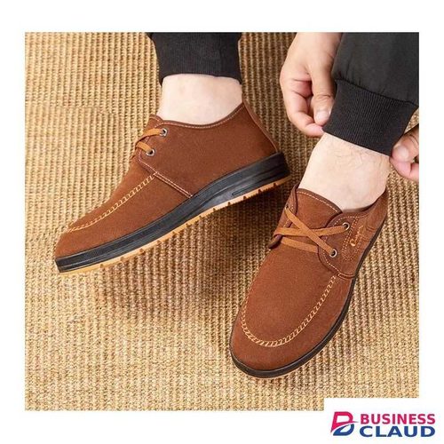 Men Casual Shoes Breathable Loafers Sneakers Comfortable Flat Handmade Retro Leisure Loafers Shoes Boy Shoes in Kahawa-wendani