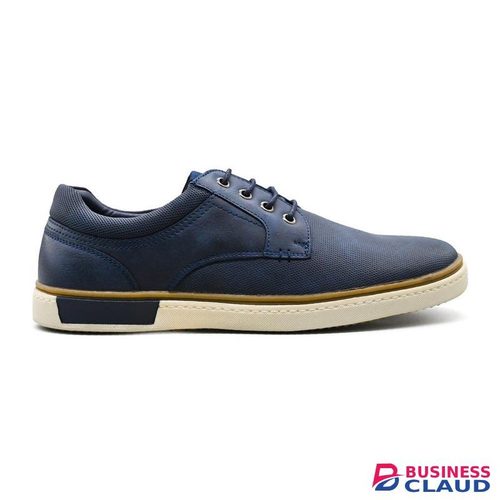 UMOJA Deniro Ross Men’s Casual Leather Sneakers – Blue