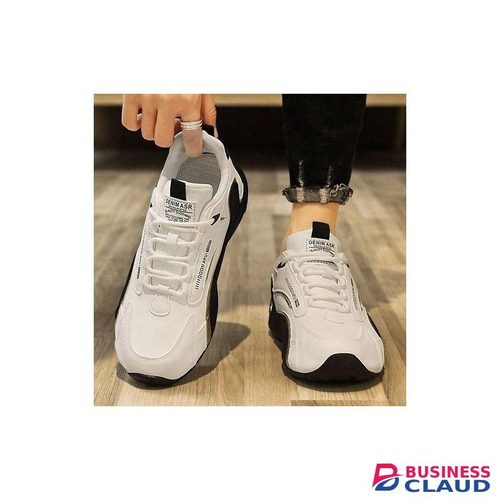 SXCHEN Men's Business Fashion Casual Black And White Sneakers in Kahawa-wendani