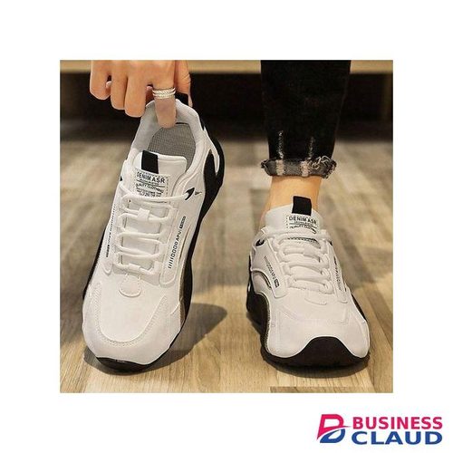 SXCHEN Men's Business Fashion Casual Black And White Sneakers in Kahawa-wendani
