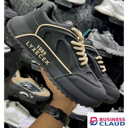 Lyxecek 1989 Black & Gold Sneakers – Men’s Casual Shoes in Kahawa-wendani