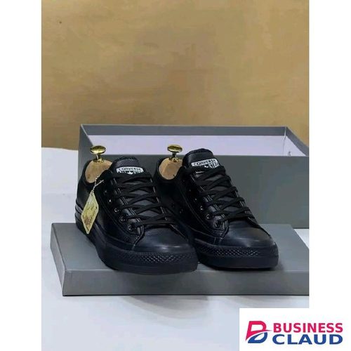 Trendy Black Canvas Leather Rubber Shoes-Your Perfect Everyday Sneakers