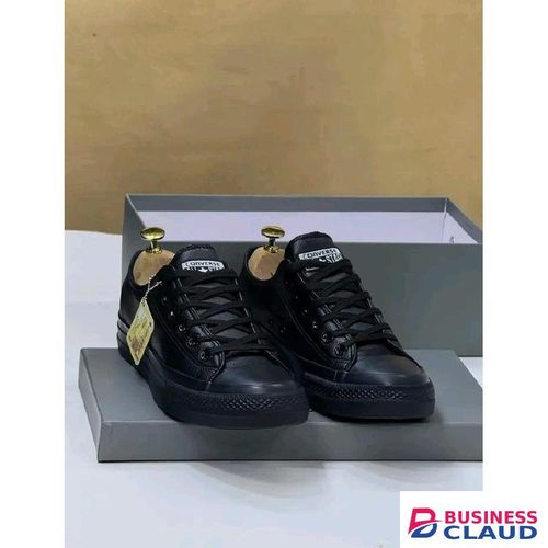 Trendy Black Canvas Leather Rubber Shoes-Your Perfect Everyday Sneakers