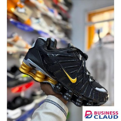 Black & Gold Performance Cushion Sneakers