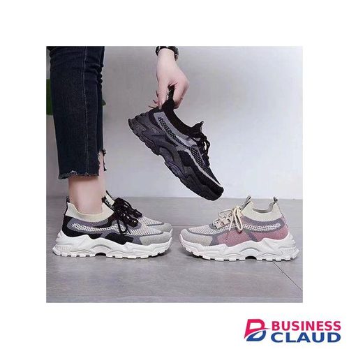 Ladies Classic Sports Casual Shoes Sneakers Breathable Antiskid gym Sports Walking Outdoor-Black