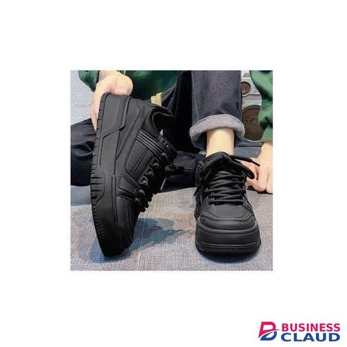 BLWOENS Men's Sneakers Lace-up Skate Shoes Comfortable Retro Fashion Sneakers-Black