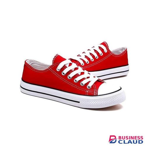 RED CANVAS ALL STAR RUBBER SHOES
