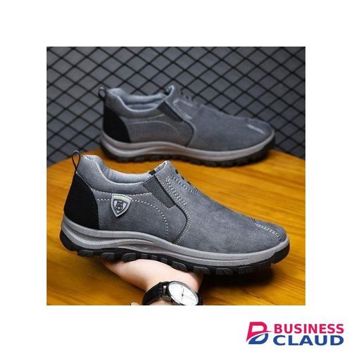 Men's Loafers Slip-on Casual Sneakers Comfortable Shoes Grey