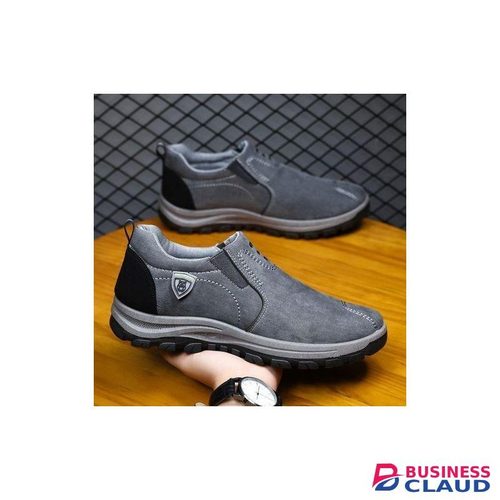 Men's Loafers Slip-on Casual Sneakers Comfortable Shoes Grey