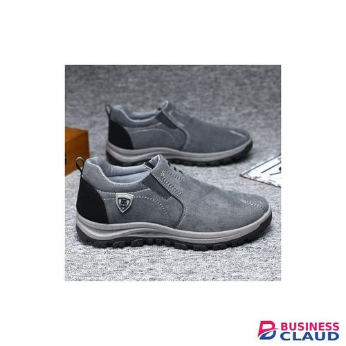 Men's Loafers Slip-on Casual Sneakers Comfortable Shoes Grey