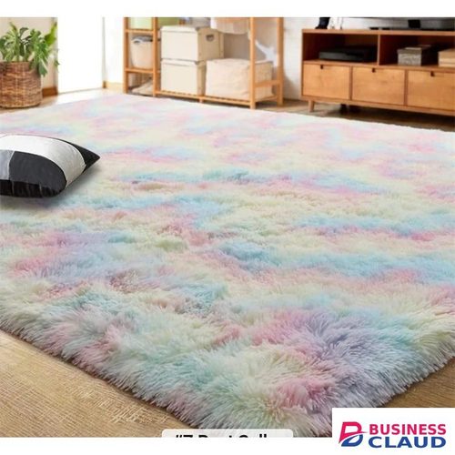 Soft Fluffy Rainbow Carpets Non-slip Rugs Floor Mat -- 160*200cm