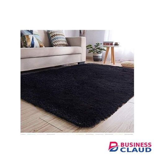 JIBAO 7by10 Fluffy Carpet - Black