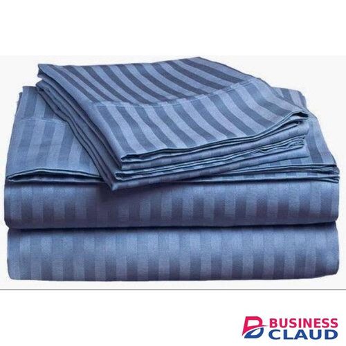 6pcs Of Luxury Cotton Stripped Bedsheets Extra Big Size Come As 2pcs Bedsheets And 4pcs Pillow Cases