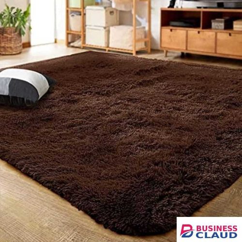 5 By 8 Luxurious Soft Fluffy Carpet-Area Warm Rugs - Brown