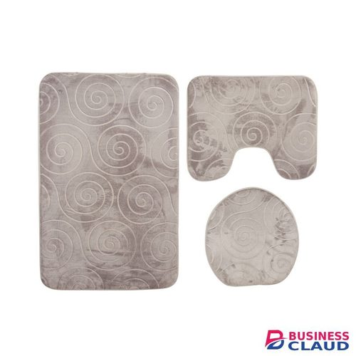 Toilet Set Velvet Grey