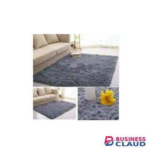 7 By 8 Soft Grey Fluffy Carpets Area Non-slip Rugs Floor Mat